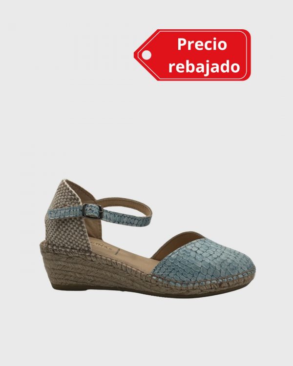 3 c (1) cuña azul alpargata rebaja