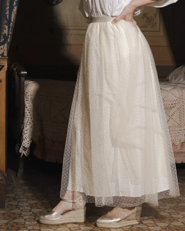 Cuña dorada Camila deluxe (5) Alpargata cuña alta dorada