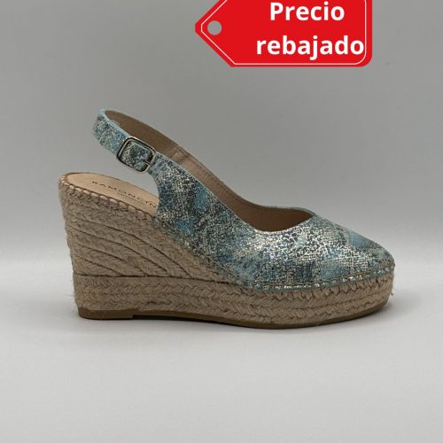 cuña alta azul rebajas