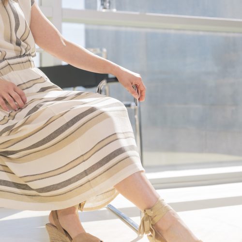 Cuñas de mujer serraje Sandalia serraje con cintas