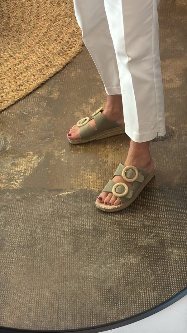 Sandalia mujer hebillas xl Sandalia suela yute